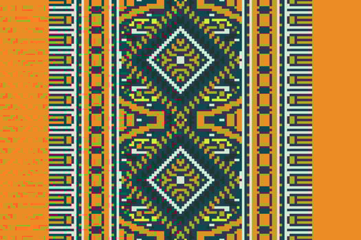 Dupatta pattern Seamless Scandinavian pattern Motif embroidery, Pixel Ikat embroidery Design for Print border embroidery ancient egypt vector