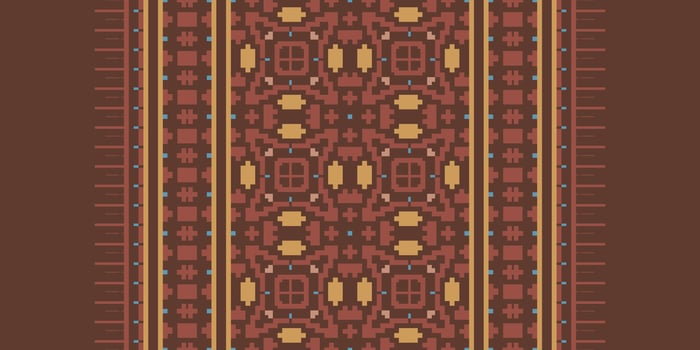 Dupatta pattern Seamless Australian aboriginal pattern Motif embroidery, Pixel Ikat embroidery Design for Print egyptian pattern tibetan mandala bandanna vector