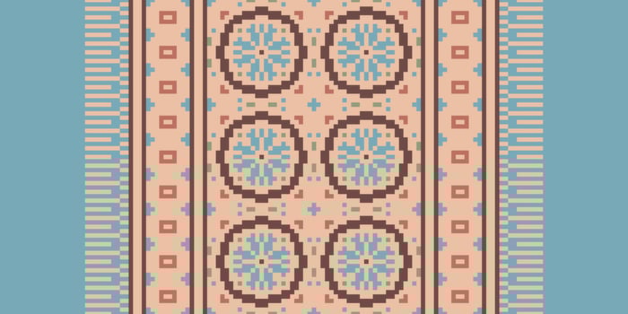 Bukhara pattern Seamless Australian aboriginal pattern Motif embroidery, Pixel Ikat embroidery Design for Print Texture fabric saree sari carpet. kurta patola saree vector