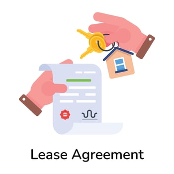 Trendy Lease Agreement vector