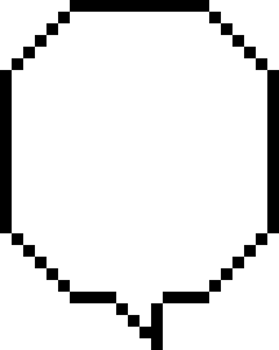 8bit retro game pixel speech bubble balloon icon sticker memo keyword planner text box banner png