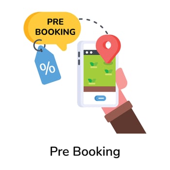 Trendy Pre Booking vector
