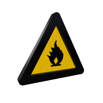 Warning Sign 3D render png