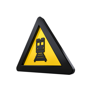 Warning Sign 3D render png