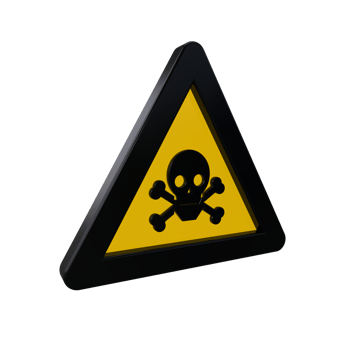 Warning Sign 3D render png