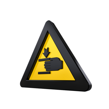 Warning Sign 3D render png