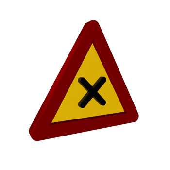 Road sign 3D render png