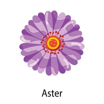 Beautiful Flowers Flat Stickers vector