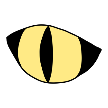 Hand drawing of cat eye, animal eye png