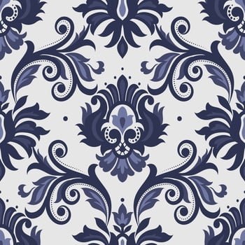 damask pattern background Geometric ethnic oriental ikat seamless pattern traditional Design for background, carpet, wallpaper, clothing, wrapping, Batik, fabric, illustration embroidery style. vector