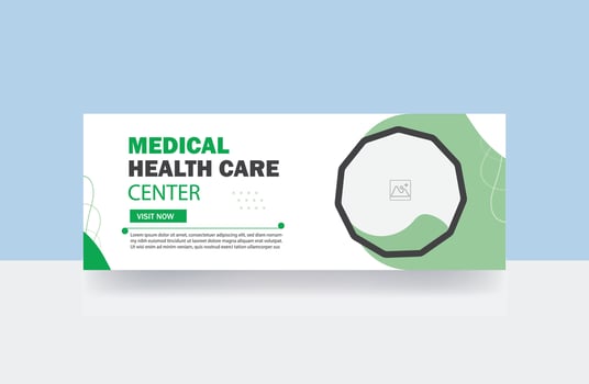 Medical Healthcare center cover banner design backgrounds template vector