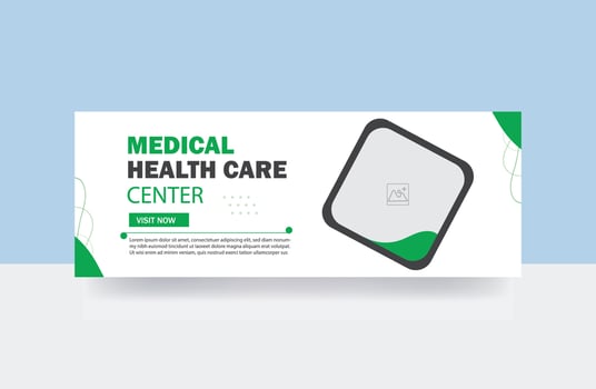 Medical Healthcare center cover banner design backgrounds template vector