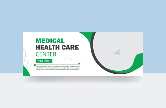 medical healthcare cover and banner design template vector