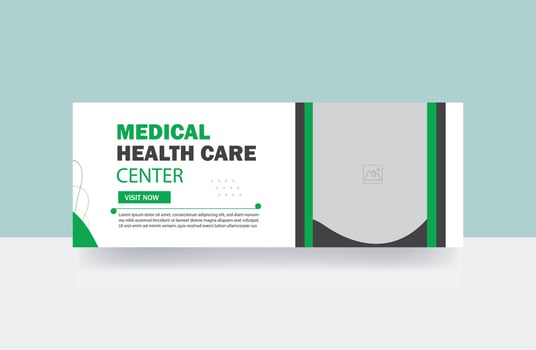 medical healthcare cover and banner design template vector