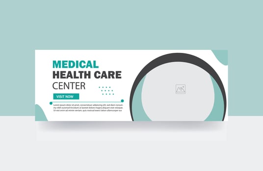Healthcare cover banner design dental template vector
