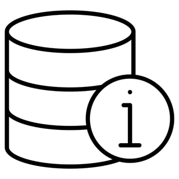 Information Storage icon line illustration vector
