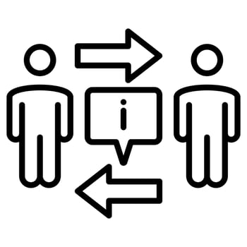 Information Exchange icon line illustration vector