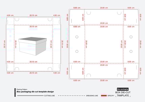 Packaging Four corner box vector