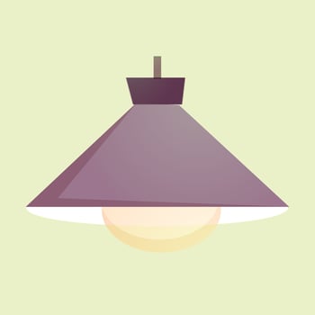 inside lamp flat icon modern light on green background vector