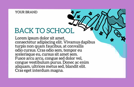 Back to School Landing Page Template. Cute Elementary School Girl Standing At The Blackboard And Writing Abc Letters. Concept of Educational Resources, Tutoring Services. Cartoo Illustration vector