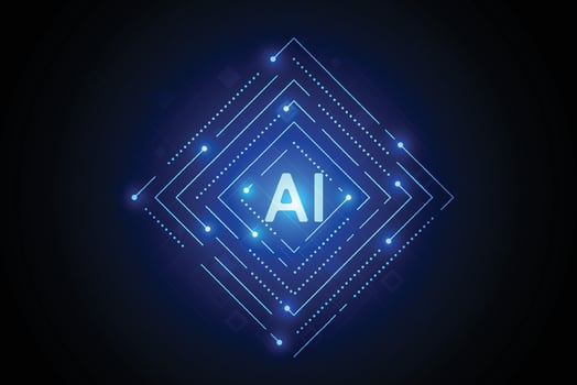 Artificial intelligence chipset on circuit board in futuristic concept technology artwork for web, banner, card, cover vector