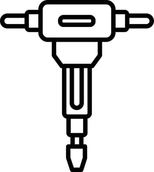 Jackhammer outline illustration vector