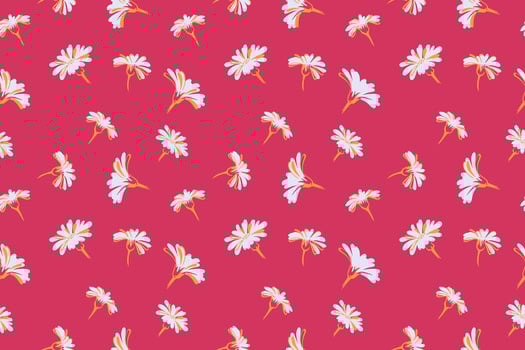 Colorful abstract cute buds flowers seamless pattern. hand drawn sketch. Simple summer tiny ditsy floral printing. Collage template for designs, textile, fabric, vector