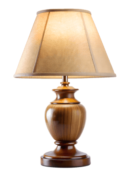 cozy style table lamp isolated on transparent background. png