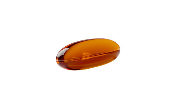 Oil in a Pill isolated on the transparent background, Format png