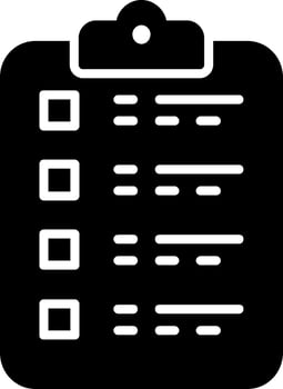 Checklist Glyph Icon Design vector