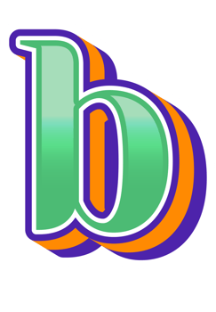 3D Cartoon Alphabet Letter and Number png