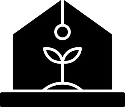Greenhouse Glyph Icon vector