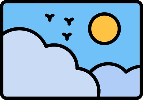 Picture Line Filled Icon vector