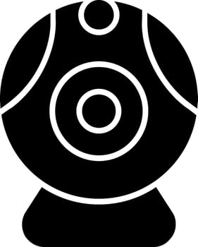 Web camera Glyph Icon Design vector