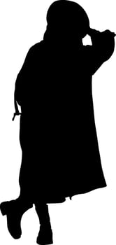 Silhouette beautiful fasion girl on white background vector
