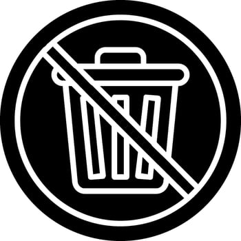 Prohibited Sign Glyph Icon vector
