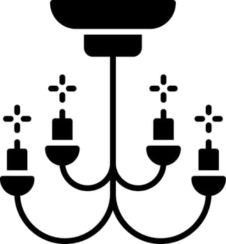 Chandelier Glyph Icon vector