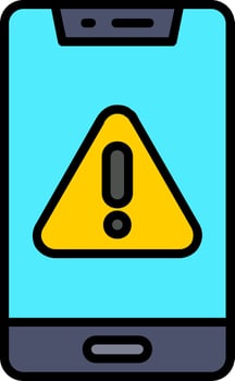 Mobile Line Filled Icon vector