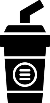 Cold Drink Glyph Icon Design vector