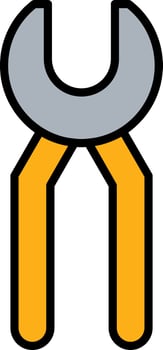 Pincers Line Filled Icon vector