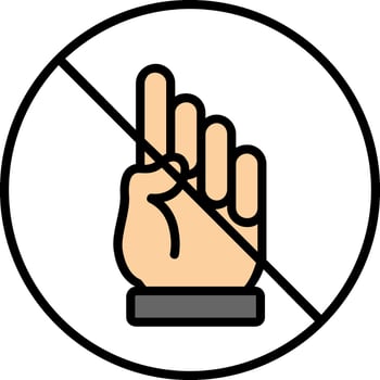 Prohibition Line Filled Icon vector