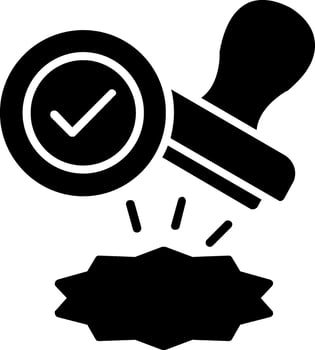 Stamp Glyph Icon vector