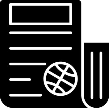 Sports News Glyph Icon vector