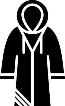 Raincoat Glyph Icon vector