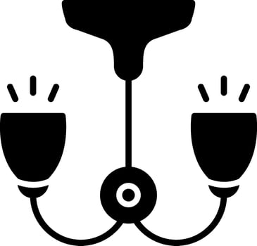 Lamp Glyph Icon Design vector