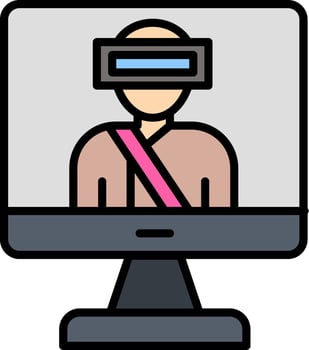 Battle Royale Line Filled Icon vector