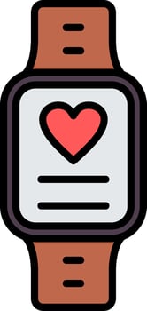 Watch Line Filled Icon vector