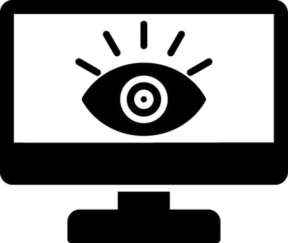 Monitoring Glyph Icon vector