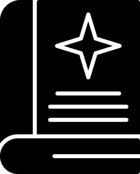 Spell Book Glyph Icon vector