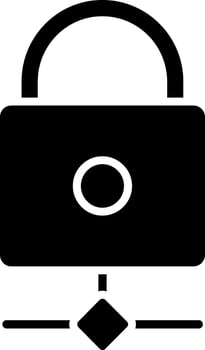 Multikey Security Glyph Icon vector